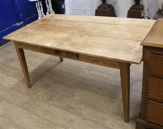 A French cherrywood dining table, W.153cm